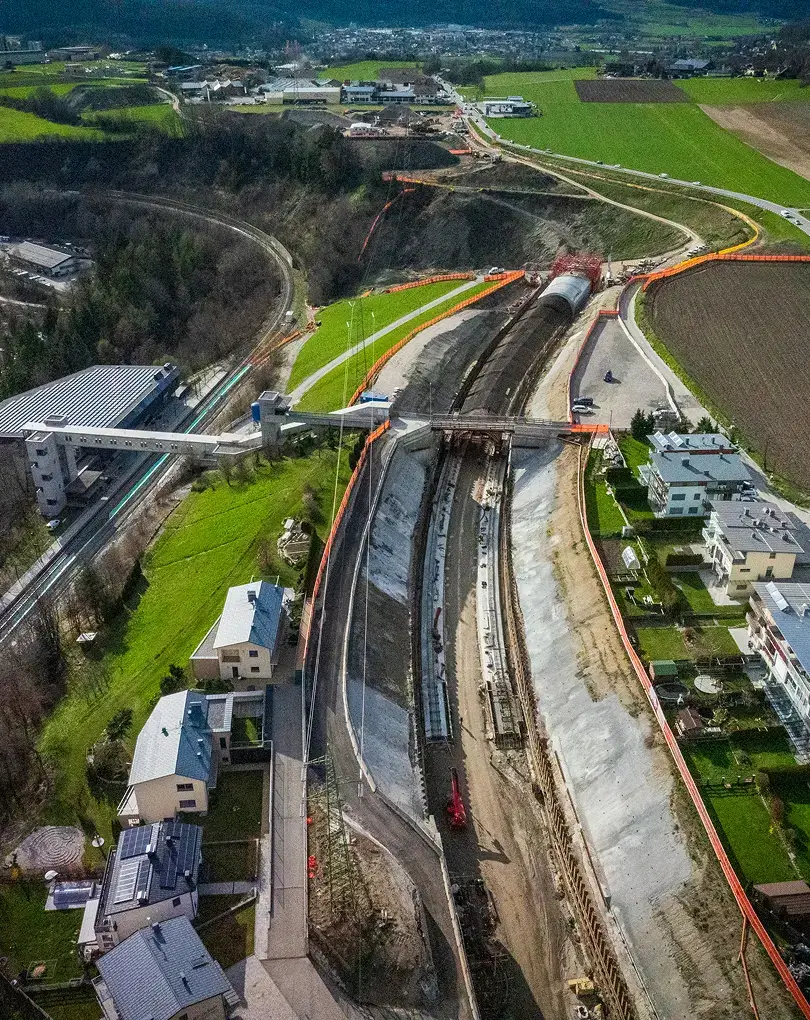 Progetto circonvallazione Perca dall'alto